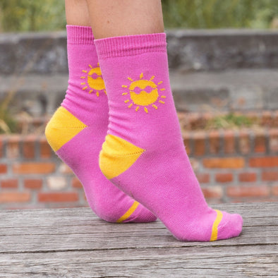 Ba*ba Kidswear Pink Sun Short Socks