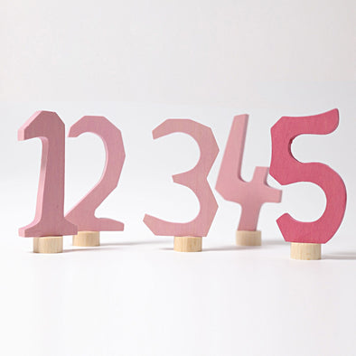Grimms Pink Decorative Numbers Set 1-5