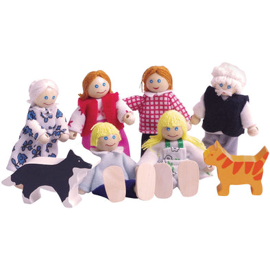 Bigjigs Eight Piece Doll Family