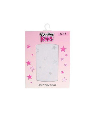 Country Kids Night Sky White/Silver Tights