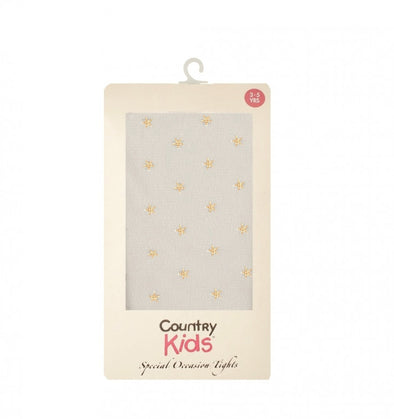 Country Kids Movie Star Ivory/ Gold Tights