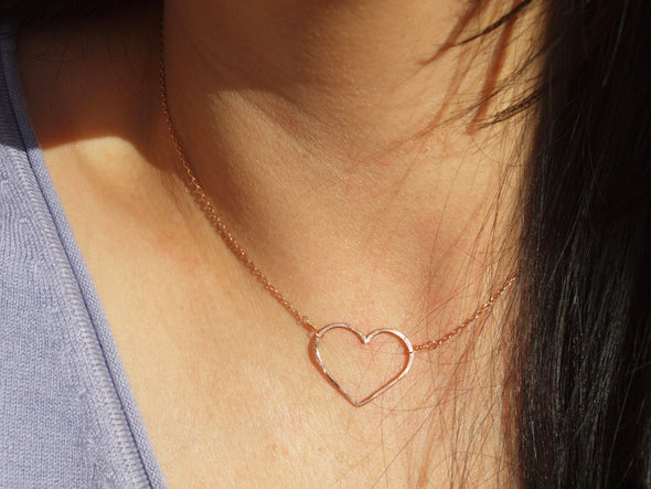 Siebijoux Rose Gold Heart Necklace
