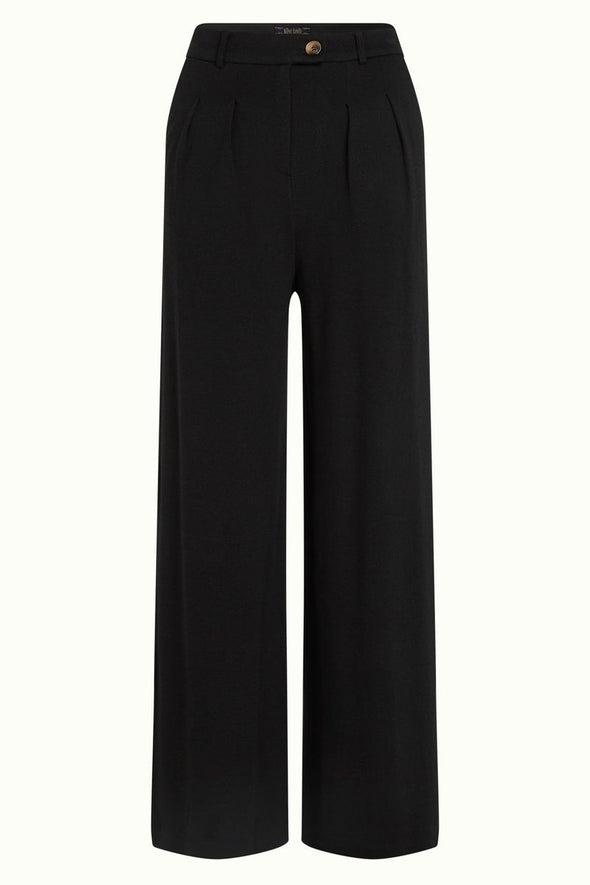 King Louie Black Milano Crepe Fintan Trousers