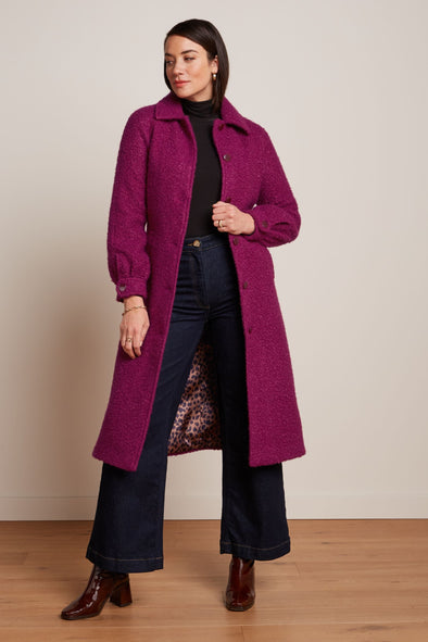 King Louie Rachel Wild Fuchsia Puff Coat