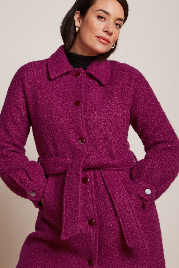 King Louie Rachel Wild Fuchsia Puff Coat