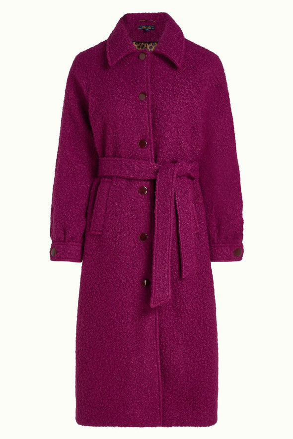 King Louie Rachel Wild Fuchsia Puff Coat