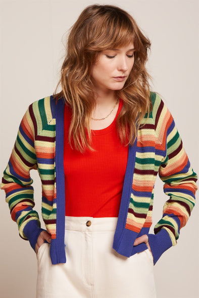 King Louie Blanca Organic Cotton Cardi  Molo Bluing