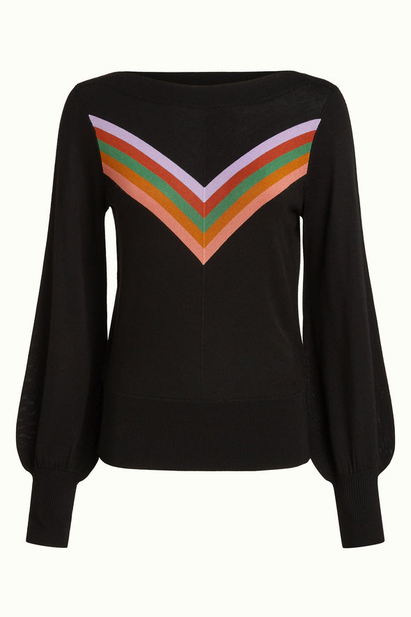 King Louie Black Azzy Audrey Bell Top