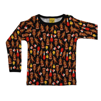 DUNS Gingerbread Black Long Sleeved Top