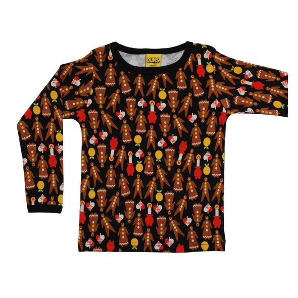 DUNS Gingerbread Black Long Sleeved Top