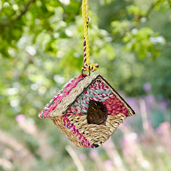 The Paper High Gift Company Limited - Diamond Recycled Cotton Birdhouse - Handmade