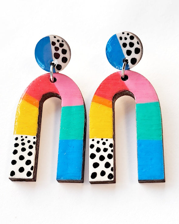 Jayney Mac Arch Wooden Earrings