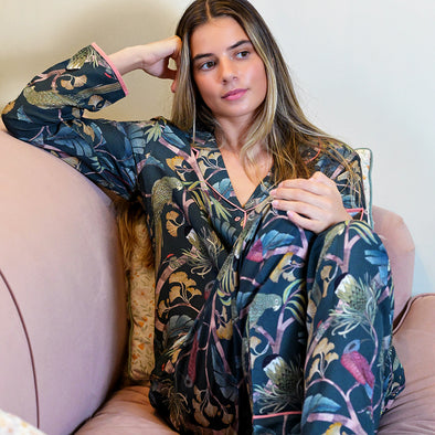 POM Dusky Mix Tropical Print Eco Viscose Pyajamas