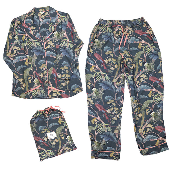 POM Dusky Mix Tropical Print Eco Viscose Pyajamas