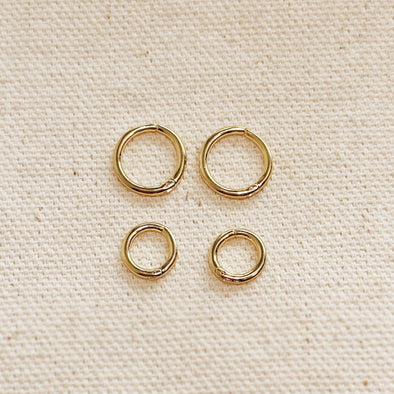 GoldFi Mini Seamless Clicker Hoop Earrings