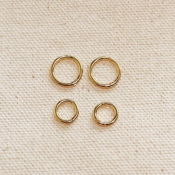 GoldFi Mini Seamless Clicker Hoop Earrings