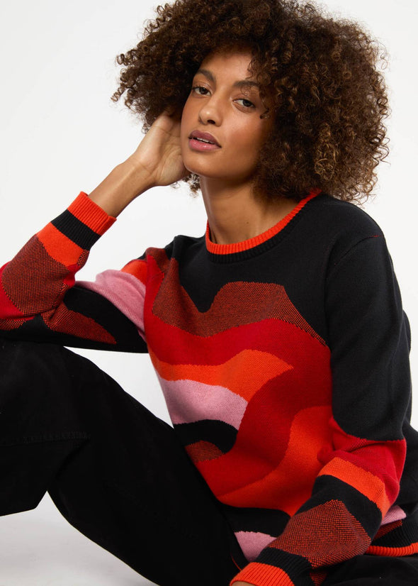 Blutsgeschwister Cosy Storyteller Autumn Wave Jumper