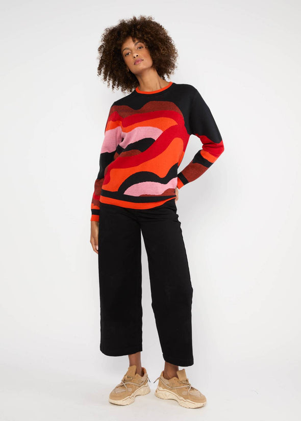 Blutsgeschwister Cosy Storyteller Autumn Wave Jumper