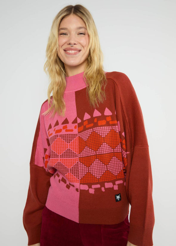 Blutsgeschwister Pink Diamond Loom Egg Batwing Jumper