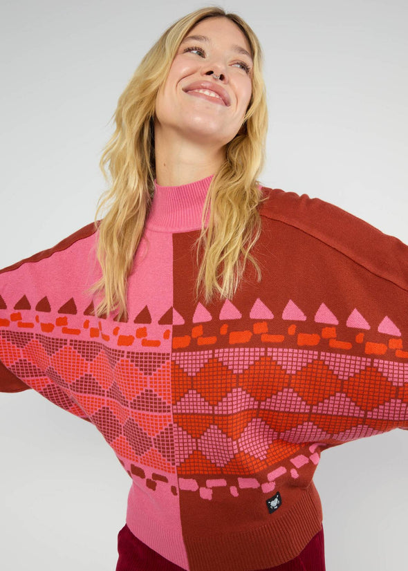 Blutsgeschwister Pink Diamond Loom Egg Batwing Jumper