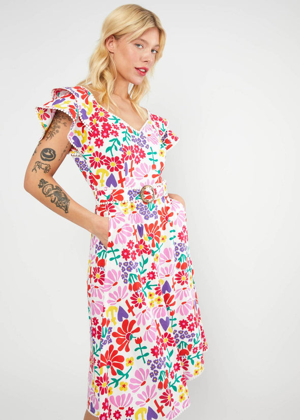 Blutsgeschwister Flower Market Falbala Festival Dress