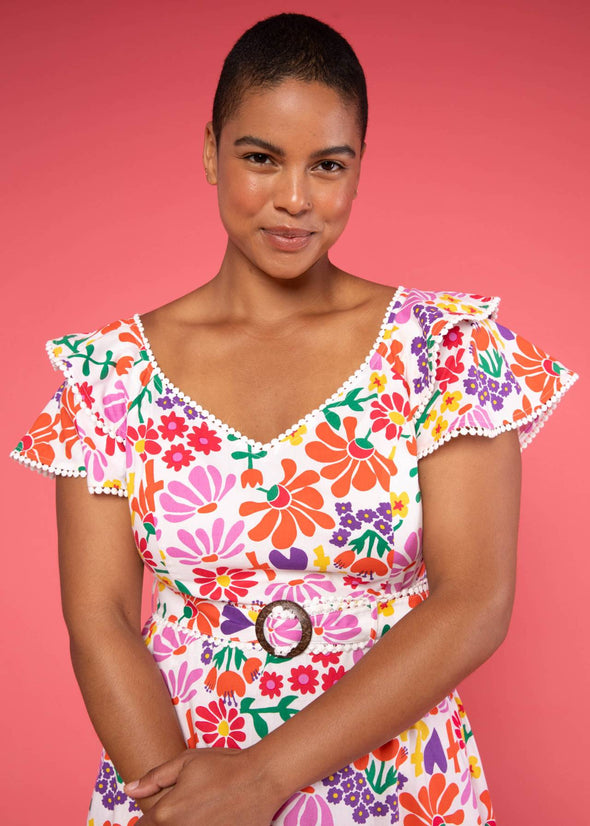 Blutsgeschwister Flower Market Falbala Festival Dress