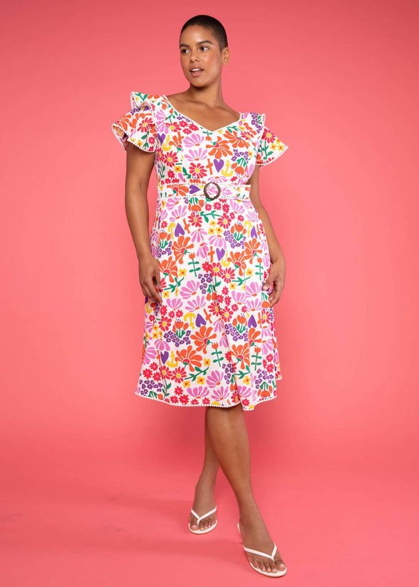 Blutsgeschwister Flower Market Falbala Festival Dress