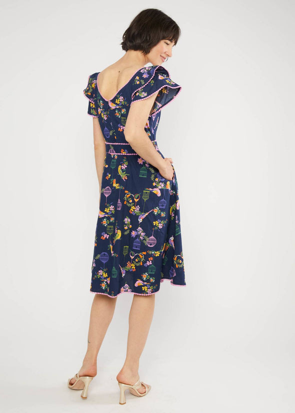 Blutsgeschwister Multicolour Budgie Falbala Festival Dress