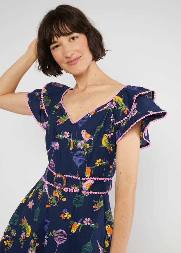 Blutsgeschwister Multicolour Budgie Falbala Festival Dress