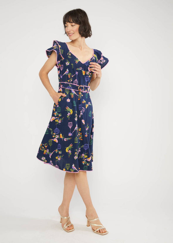 Blutsgeschwister Multicolour Budgie Falbala Festival Dress