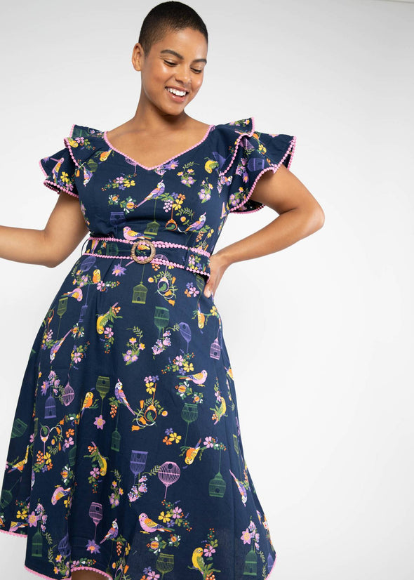 Blutsgeschwister Multicolour Budgie Falbala Festival Dress