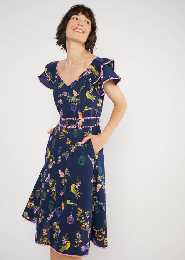 Blutsgeschwister Multicolour Budgie Falbala Festival Dress