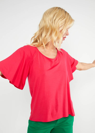 Blutsgeschwister Bold Ruby Red Fly Little Bird Top
