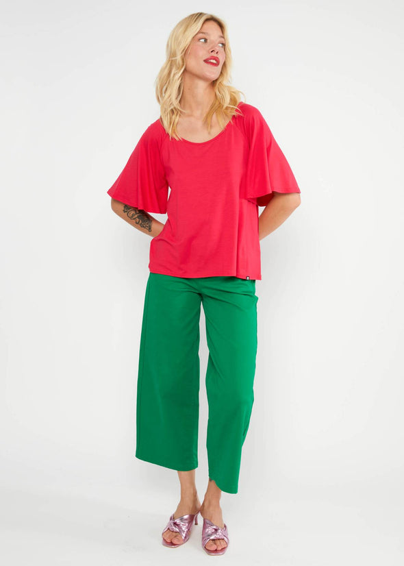 Blutsgeschwister Bold Ruby Red Fly Little Bird Top