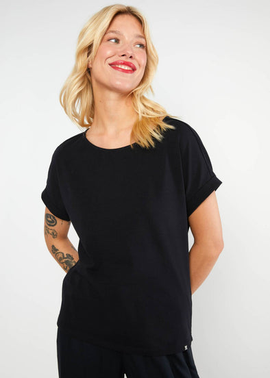Blutsgeschwister Pitch Black Jersey Grow and Glow Organic Cotton Top