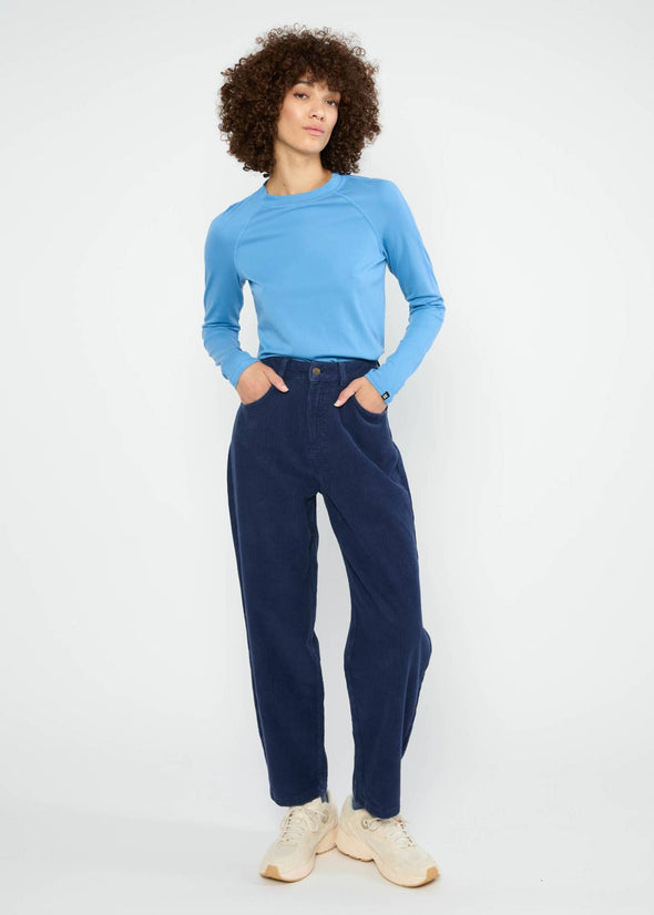 Blutsgeschwister Magic Show Blue High Waist Olotte Cord Trousers