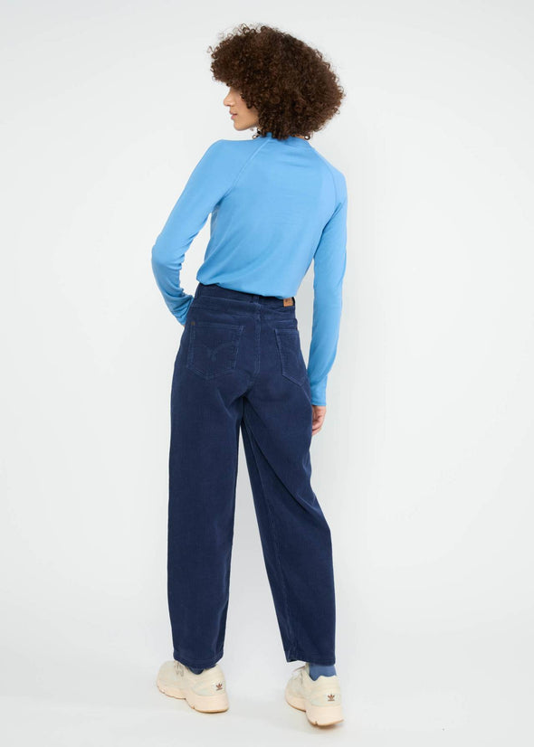 Blutsgeschwister Magic Show Blue High Waist Olotte Cord Trousers