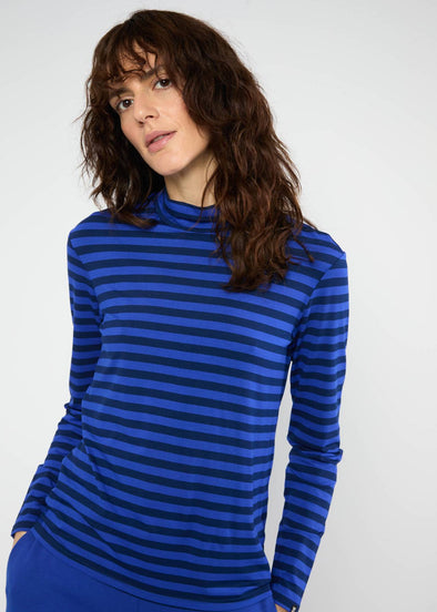 Blutsgeschwister Lonely Lips Turtle Cute Blue Sugar Stripes Top