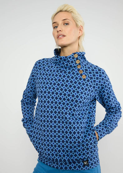 Blutsgeschwister Oh So Nett Quilted Blue Dream Sweatshirt