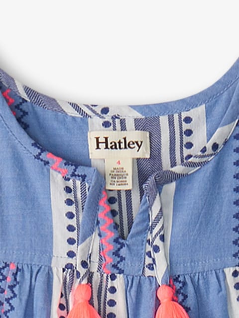 Hatley Boho Stripe Layered Tiered Dress