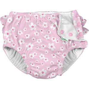Green Sprouts Light Pink Blossoms Snaps Reusable Swim Nappy