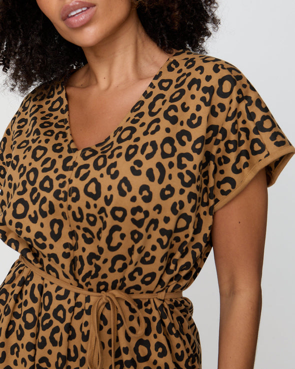 Turtledove London Brown Animal Print Rita Jumpsuit