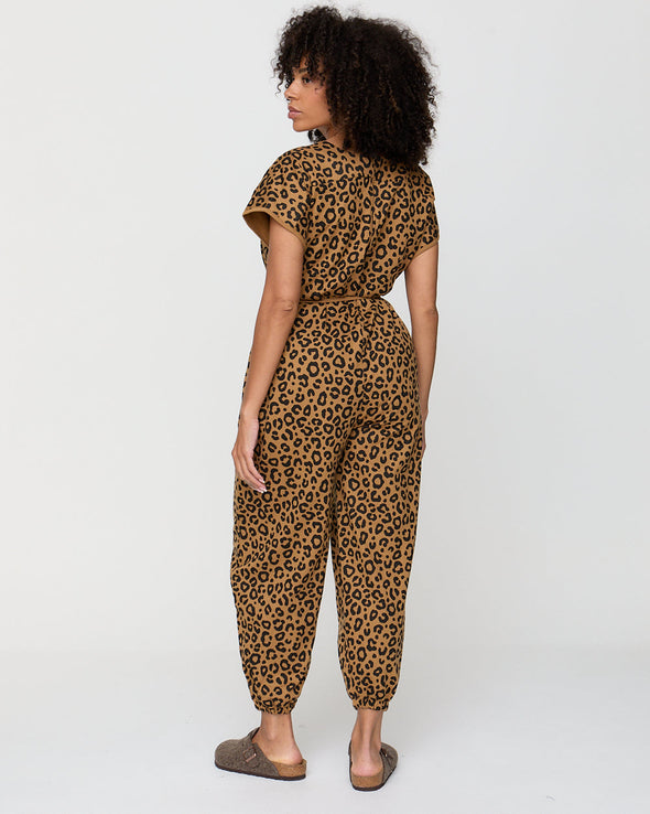 Turtledove London Brown Animal Print Rita Jumpsuit