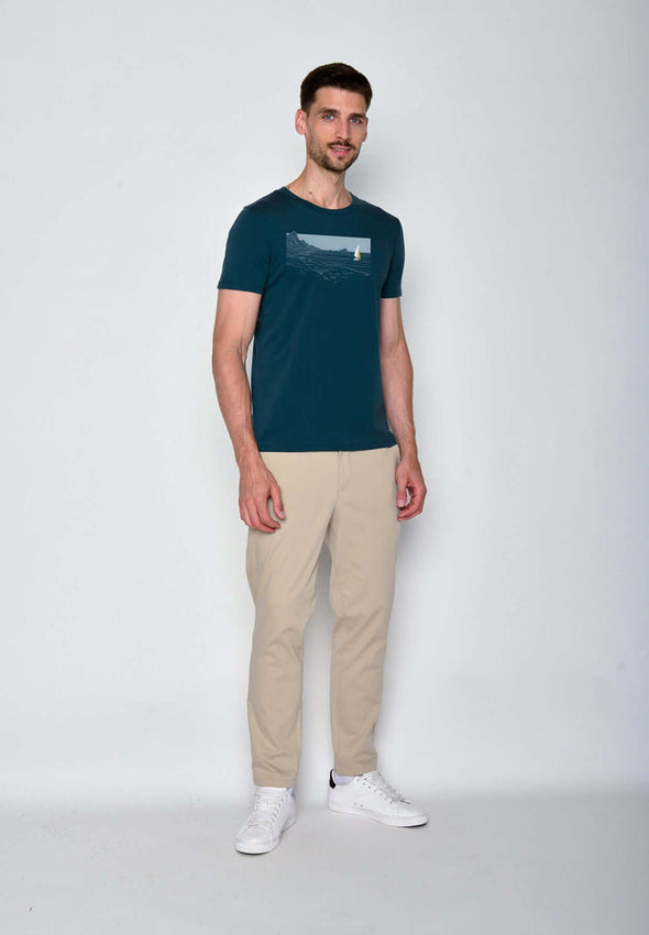 Greenbomb Nature Cliffsail Guide Blue Stone T-shirt