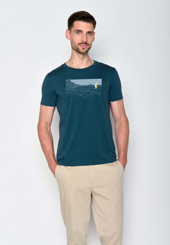 Greenbomb Nature Cliffsail Guide Blue Stone T-shirt