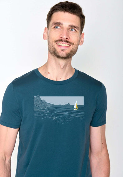 Greenbomb Nature Cliffsail Guide Blue Stone T-shirt