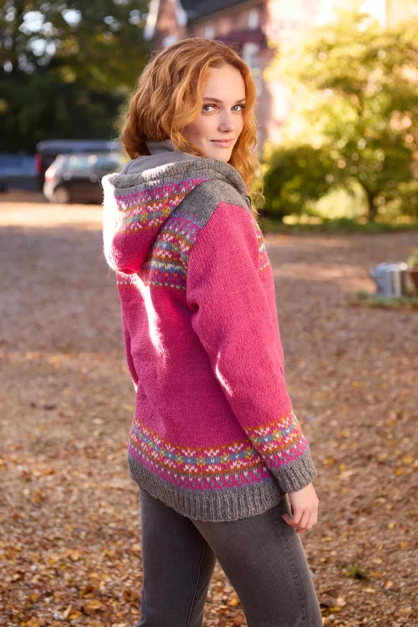 Pachamama Women's Iona Pink Fleece Lined Hoodie