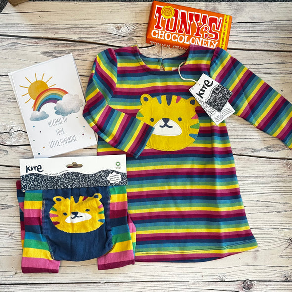 Rainbow Kids New Mum and Baby Gift Box - Tiger Dress - 6-9m