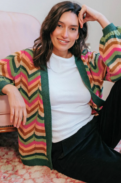 Sugarhill Brighton Bella Autumn Chevron Cardigan