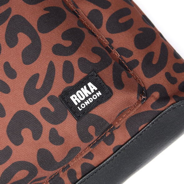 Roka Kennington Scarlet Leopard Recycled Canvas Crossbody Bag - Medium
